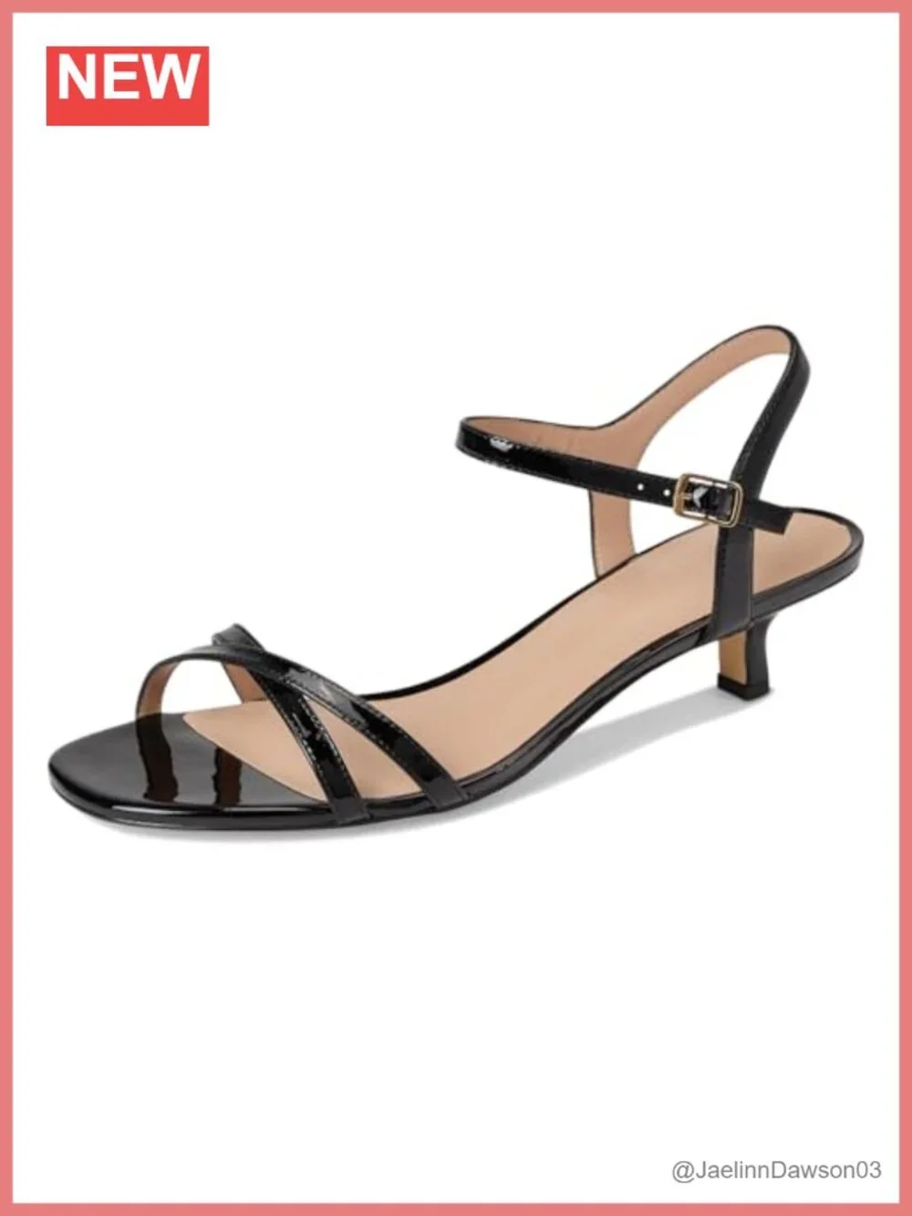 Cole Haan Leni Kitten Heel Strappy Slingback Sandals Women's 40mm Leather